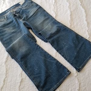Old Navy Mid Rise Flare Leg Splatter Jean 10P NWT